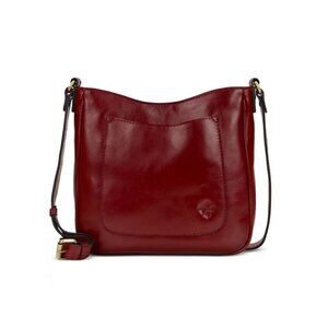 PATRICIA NASH Emeline vintage distressed leather crossbody + Dust bag RED
